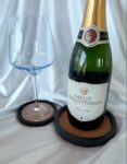 wine bottle drip trays - cork coaster tray sets - amore creative collections