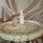 Terrazzo Tray Round XL - Skincare Trays Serums White Neon Black - Amore Creative Collections