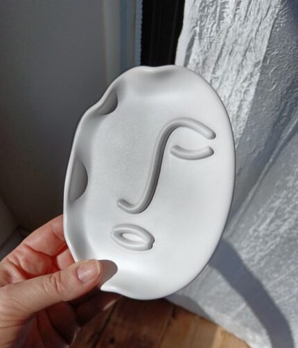 Abstract Face Jewellery Tray Trinket Dish - White Decor Homeware Accessories - Amore Creative Collections Gift Shop Online South Africa