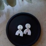 Bridal Floral Bow Flower Orchid Earrings - Polymer Clay www.amoresa.co.za Amore Creative Collections South Africa