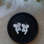 Bridal Floral Bow Flower Orchid Earrings - Polymer Clay www.amoresa.co.za Amore Creative Collections South Africa