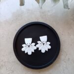 Bridal Floral Bow Flower Orchid Earrings - Polymer Clay www.amoresa.co.za Amore Creative Collections South Africa