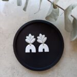 Bridal Floral Bow Flower Orchid Earrings - Polymer Clay www.amoresa.co.za Amore Creative Collections South Africa