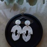 Bridal Floral Bow Flower Orchid Earrings - Polymer Clay www.amoresa.co.za Amore Creative Collections South Africa