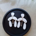 Bridal Floral Bow Flower Orchid Earrings - Polymer Clay www.amoresa.co.za Amore Creative Collections South Africa