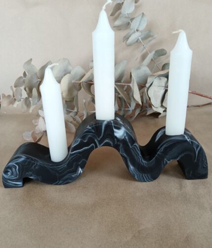 Candlestick Holder Wavy Twist Jesmonite Eco Resin Ceramic Glass Handmade South Africa Shop Online Store - Amore Creative Collections