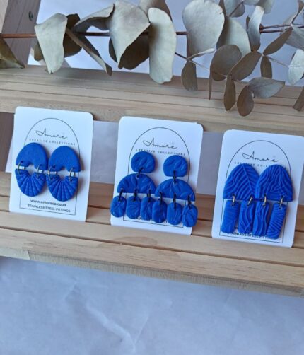Polymer Clay Earrings South Africa Floral Abstract Unique Custom - Amore Creative Collections
