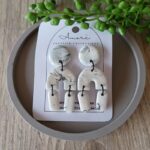 Polymer Clay Texture Effect Earrings South Africa - Marble Arch White www.amoresa.co.za