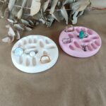Round Ring Holder Stand Dish Tray Storage Jesmonite Eco Resin Gift Online Shop - Amore Creative Collections