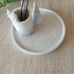 Round Trays Option B with Lip Edge Eco Resin Jesmonite South Africa Neutral Home Decor - Amore Creative Collections