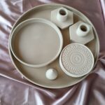 Sand Beige Neutral Home Decor Extra Large 30cm Decor Serving Styling Display Tray Homeware South Africa - Jesmonite Amore Creative Collections