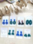 flower abstract geometric pacman earrings - handmade polymer clay south africa online wholesale gift shop store