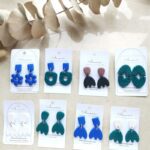 flower abstract geometric pacman earrings - handmade polymer clay south africa online wholesale gift shop store