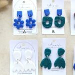 flower abstract geometric pacman earrings - handmade polymer clay south africa online wholesale gift shop store