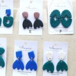 flower abstract geometric pacman earrings - handmade polymer clay south africa online wholesale gift shop store