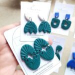 flower abstract geometric pacman earrings - handmade polymer clay south africa online wholesale gift shop store