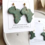 Map of africa honey bee sunflower abstract geometric unusual unique polymer clay earrings wholesale shop online gifts custom wholesale south africa - amore creative collections www.amoresa.co.za