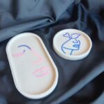 Abstract Face Trinket Tray Coaster Gift Set - South Africa Gift Online 3