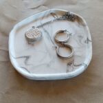 Abstract Irregular Coaster Tray Jewellery Dish Eco Resin Jesmonite Gypsum Marble South Africa - www.amoresa.co.za