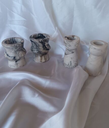 Candle Pillar Tealight Holders Eco Resin Jesmonite Gypsum South Africa Handmade Unique Marble Decor www.amoresa.co.za