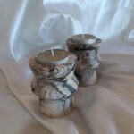 Candle Pillar Tealight Holders Eco Resin Jesmonite Gypsum South Africa Handmade Unique Marble Decor www.amoresa.co.za