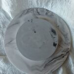 Flat Round Marble White Decor Tray Medium and XL centre table display storage jesmonite eco resin www.amoresa.co.za