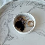 Round deep earring trinket dish jesmonite eco resin south africa jewellery accessories www.amoresa.co.za