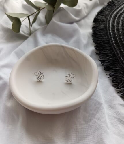 Bee Silver Earring Studs - Stainless Steel Jewellery Online South Africa www.amoresa.co.za.