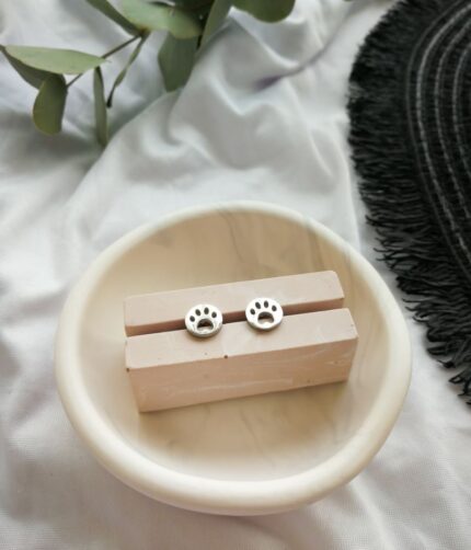 Cat Pet Paw Heart Earring Studs - Stainless Steel Jewellery South Africa www.amoresa.co.za