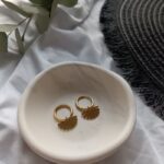 Fan Arch Gold Huggie Hoop Earring Studs - Stainless Steel Jewellery South Africa www.amoresa.co.za