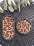 Leopard Print Accessory Tray Gift Set Jewellery Trinket Catch All Skincare Tray Acrylic Resin Jesmonite Eco Resin - South Africa Online Handmade www.amoresa.co.za