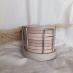 8 Piece 6 piece Coaster Set and Holder Stand Marble Decor Homeware Amore Creative Collections South Africa Eco Resin Ceramic Jesmonite - www.amoresa.co.za