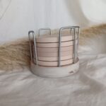 8 Piece 6 piece Coaster Set and Holder Stand Marble Decor Homeware Amore Creative Collections South Africa Eco Resin Ceramic Jesmonite - www.amoresa.co.za