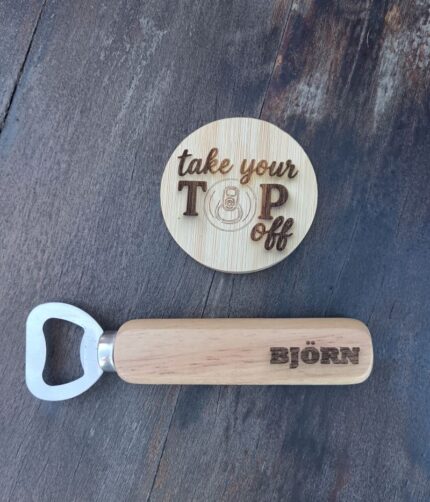 Laser Engraved bottle opener name personalised date gifts for men him birthday anniversary corporate gifting south africa online handmade amore creative collections