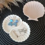 shell trinket tray dish handmade south africa eco resin acrylic resin jesmonite jewellery accessories custom personalised decor double tray - www.amoresa.co.za